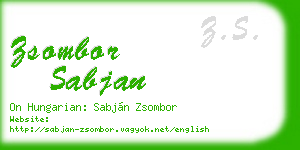 zsombor sabjan business card